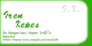 iren kepes business card